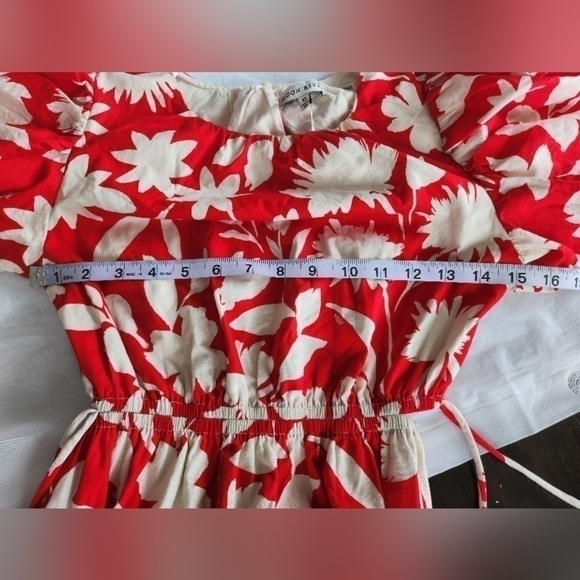 Moon River Women's Side tie, Cut-out Floral Print Tiered Shirred Dress. … - Picture 11 of 16